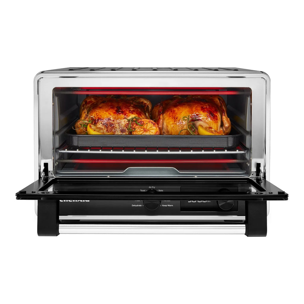 KitchenAid Dual Convection Countertop Oven with Air Fry and Temperature Probe, Black Matte, KCO224BM