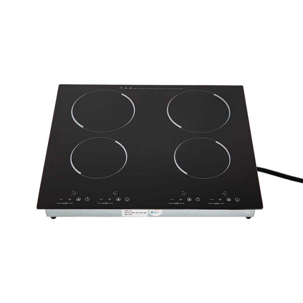 110V Electric Cooktop, Built-in Cooktop 3000W, Electric Stove Top with 4 Electric Burners, 9 Heating Level, Kid Safety Lock, Sensor Touch Control
