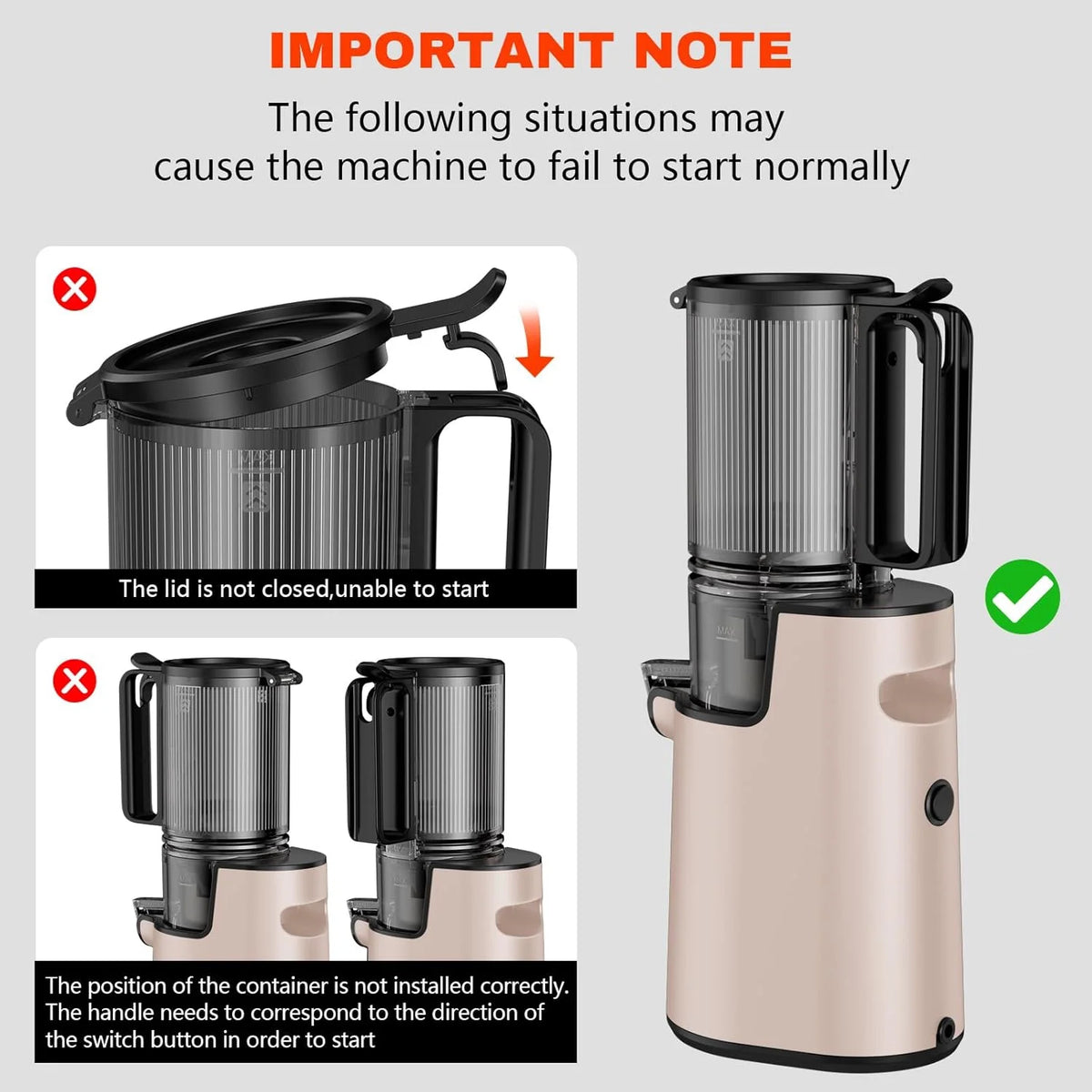 YPONE Cold Press Juicer, Masticating Juicer with 5.4" Wide Feed Chute, 350w Slow Juicer Machines Fit Whole Vegetables and Fruits,Juice Extractor Machine with High Juice Yield, Easy to Clean(Black)