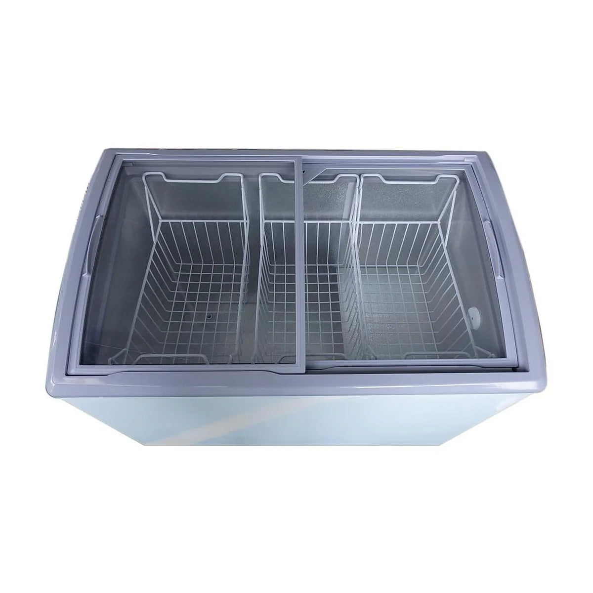 Premium Levella 7.4 cu. ft. Curved Glass Top Chest Freezer White (PFR740G)