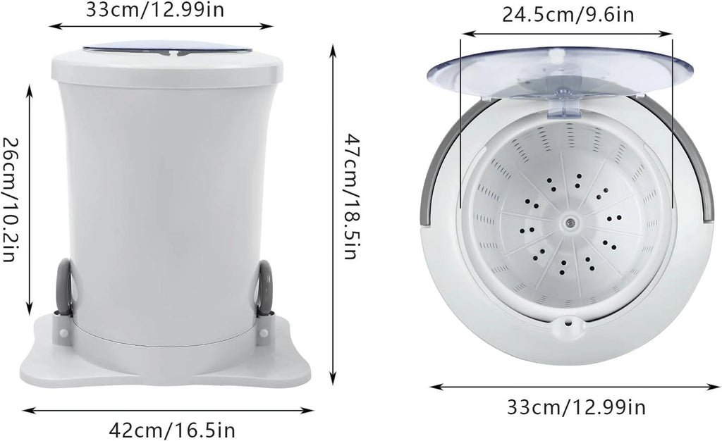 Manual Clothes Dryer Spinner, Portable Non electric Manual Clothes Spinner Laundry Dryer Machines for Camping, Traveling, Hotel, RV, Apartment (Apricot)