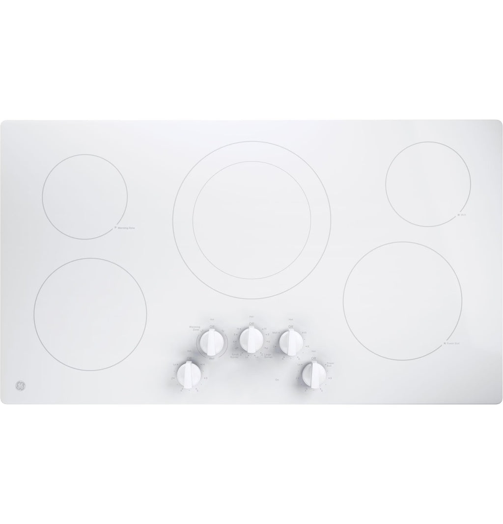 GE Appliances JP3036TLWW 36 Inch Electric Smoothtop Cooktop White