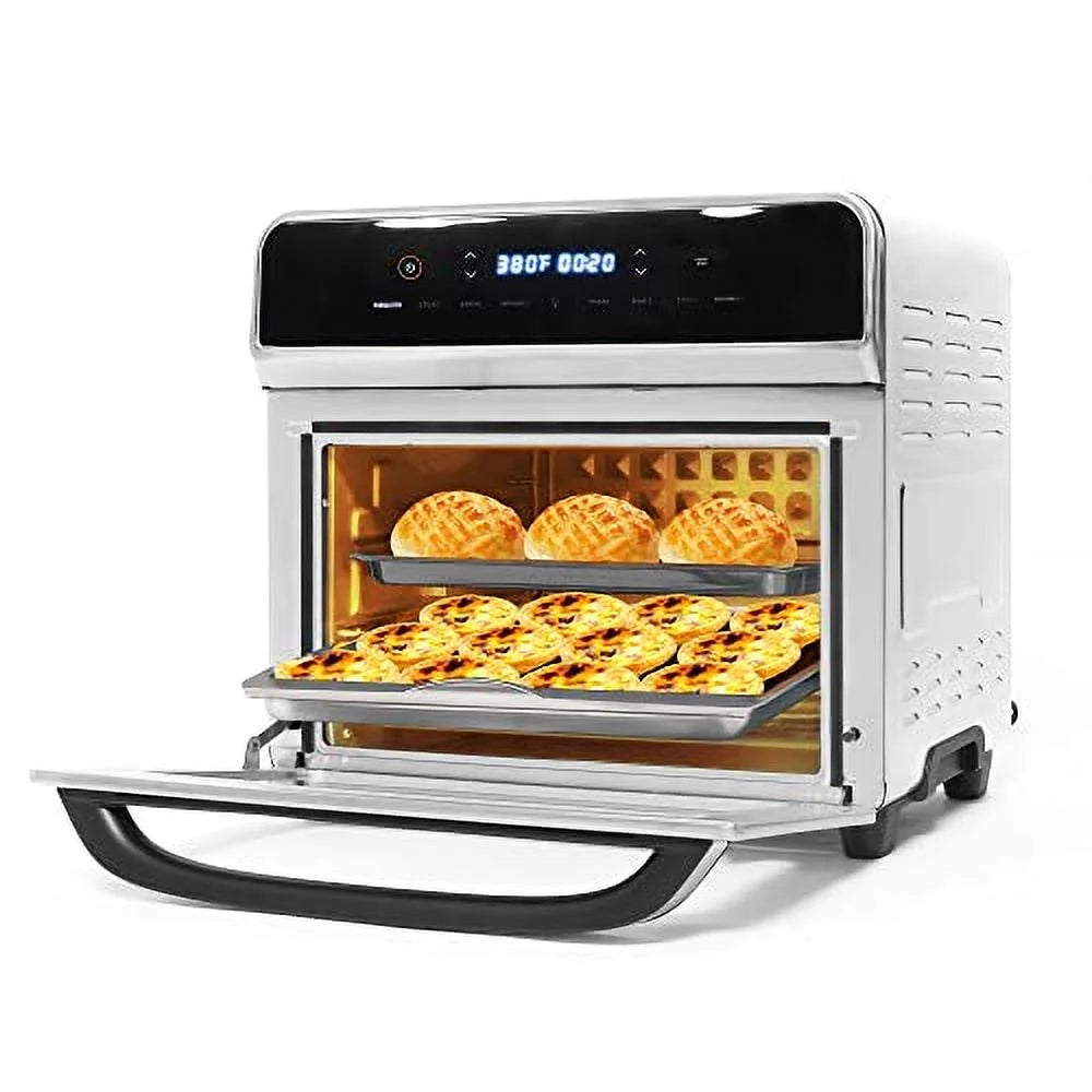 Air Fryer Ovens Countertop, Convection Toaster Oven with 10 Cooking Functions, 6-Slice Toast &12-Inch Pizza Capacity, 6 Accessories Included, Auto Shut off, 24 Quart