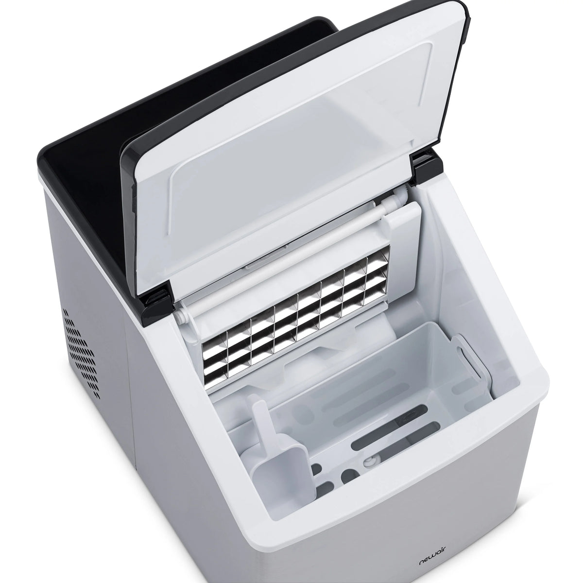 Newair Portable Countertop 40lb Clear Ice Maker Machine, Stainless Steel