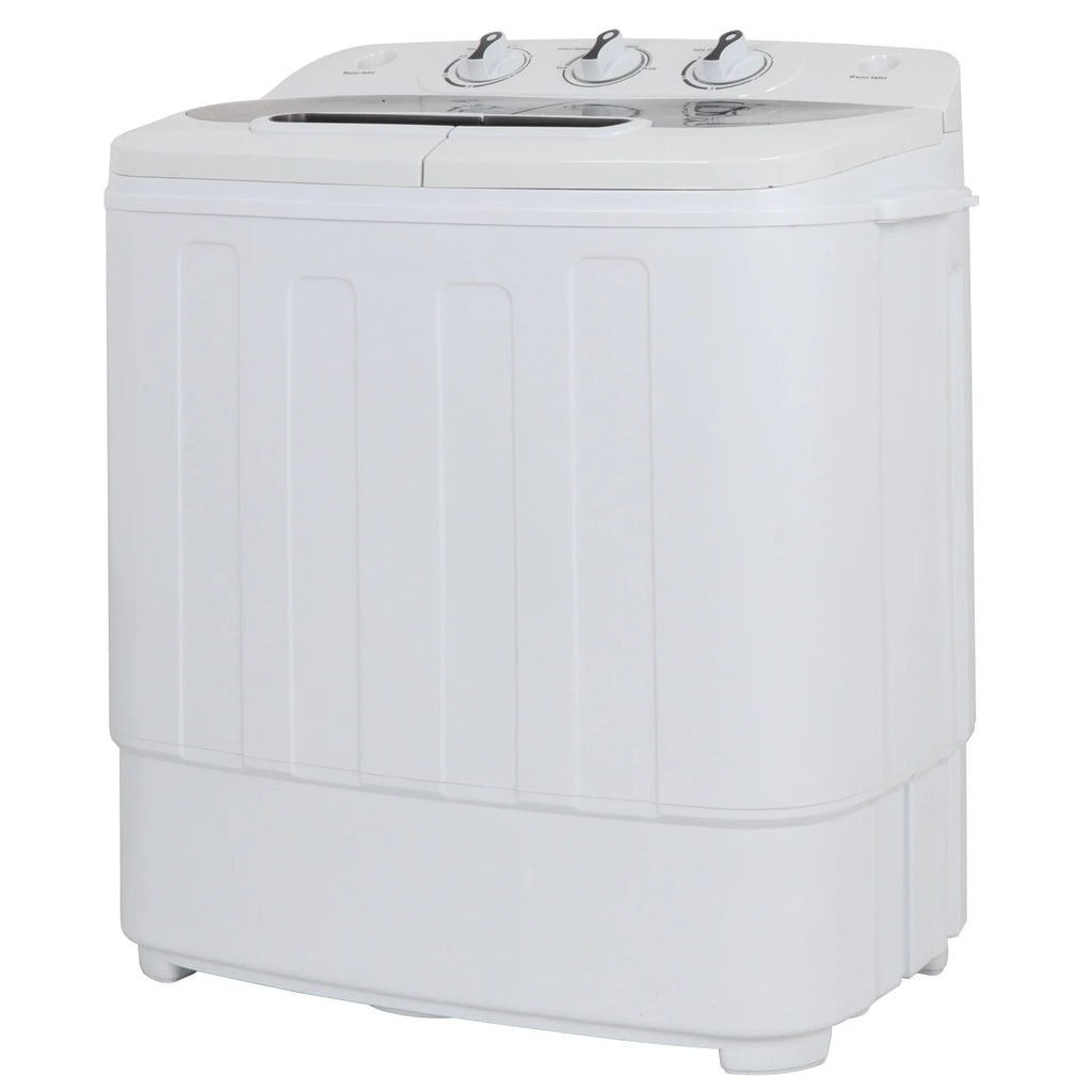 Compact Mini Twin Tub Washing Machine Portable 13lbs Laundry Washer and Dryer