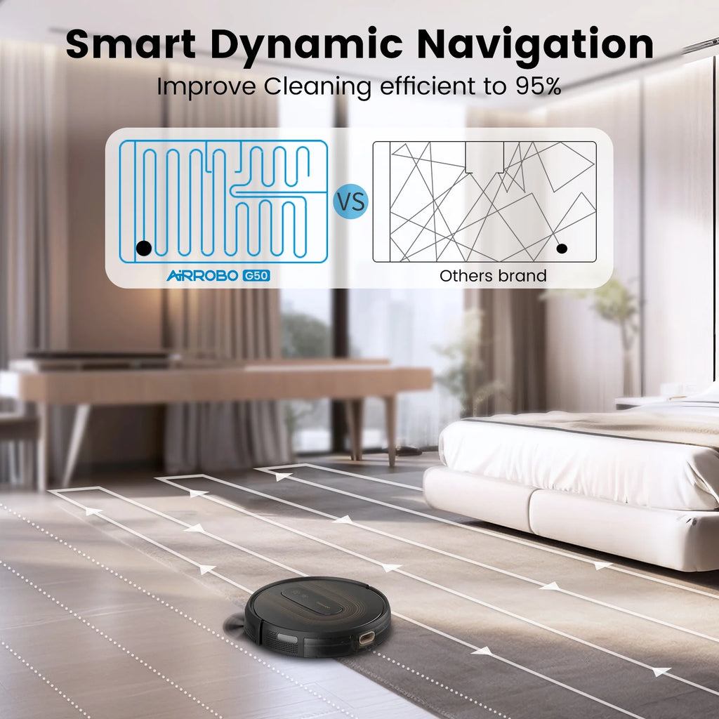 (2025Upgrade) AIRROBO?G50 Robot Vacuum with Home Mapping,2800  Strong power,Wi-fi Connect