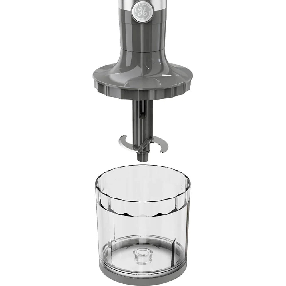 GE 500-Watt Immersion Blender with Accessories and Stainless Steel Attachments, Stainless Steel
