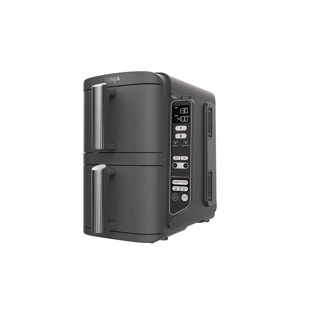 Ninja DoubleStack XL 2-Basket Air Fryer, DoubleStack Technology Cooks 4 Foods at Once, Space Saving Design, 10 QT, 4-in-1, Smart Finish & Match Cook, SL400