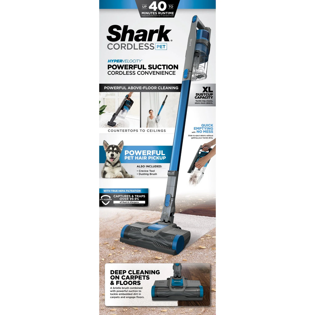 Shark? Cordless Pet Stick Vacuum for Carpet and Hard Floors with Anti-Allergen Complete Seal, IX140H