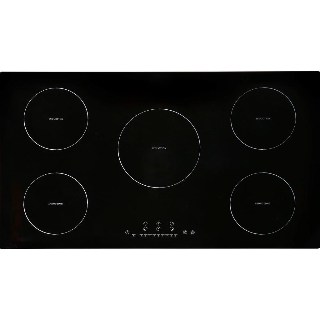 KFFKFF 5 Burners Ceramic Glass Stove Top Touch Control 36 inch Electric Cooktop