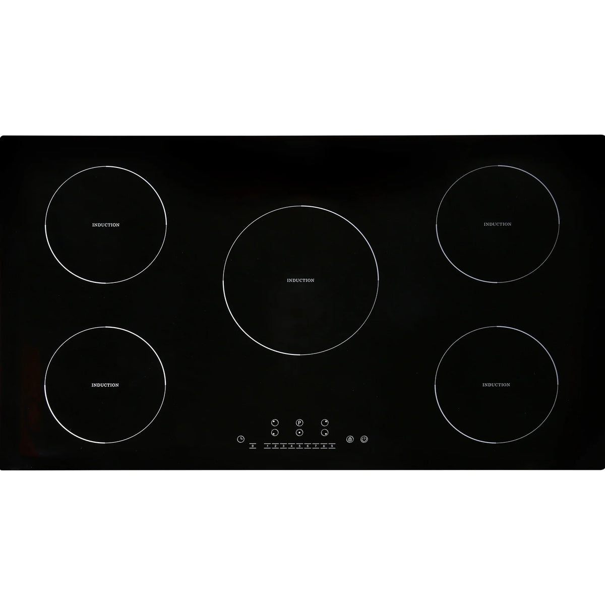 KFFKFF 5 Burners Ceramic Glass Stove Top Touch Control 36 inch Electric Cooktop