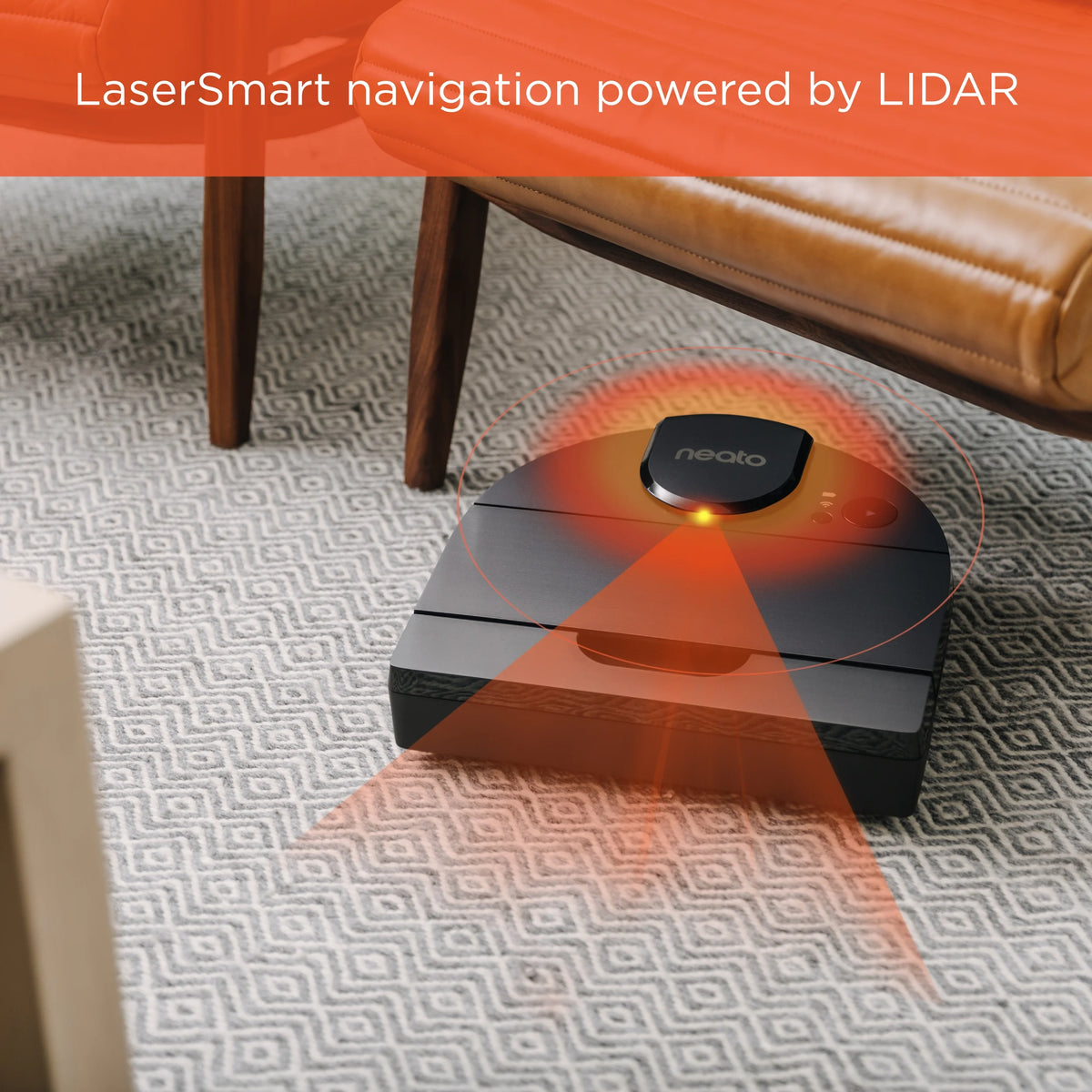 Open Box Neato D10 Intelligent Robot Vacuum Wi-Fi Connected with LIDAR Navigation in Silver