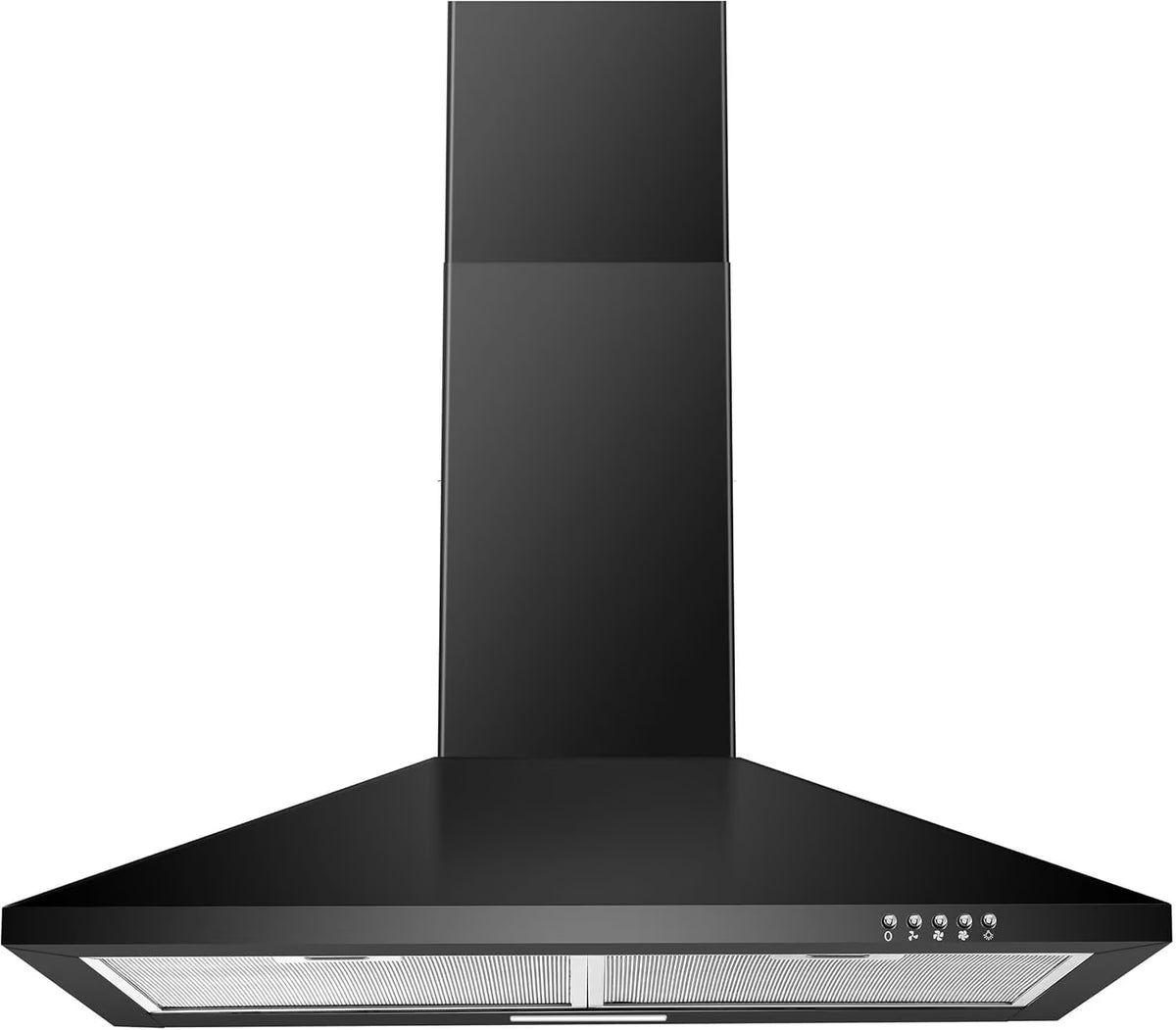 SNDOAS 30 inch Wall Mount Range Hood Stainless Stove Vent 3-Speed Exhaust Fan 120V,Balck