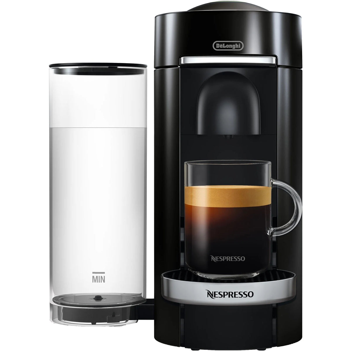 Nespresso VertuoPlus Deluxe Coffee and Espresso Maker by De'Longhi with Aeroccino, Black