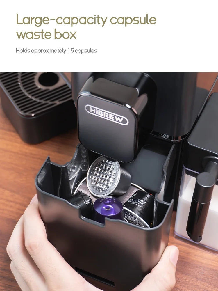 HiBREW H15 Capsule Espresso Machine, 20 Bar Coffee Maker with Milk Frother, Compatible with NS Pods