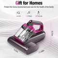 Mattress Vacuum Cleaner, 17Kpa 650W Bed Vacuum with 273nm -C Light & 145 �� F Heating, 80000 RPM Brushroll for Pillows, Cribs, Sofa - Black Corded