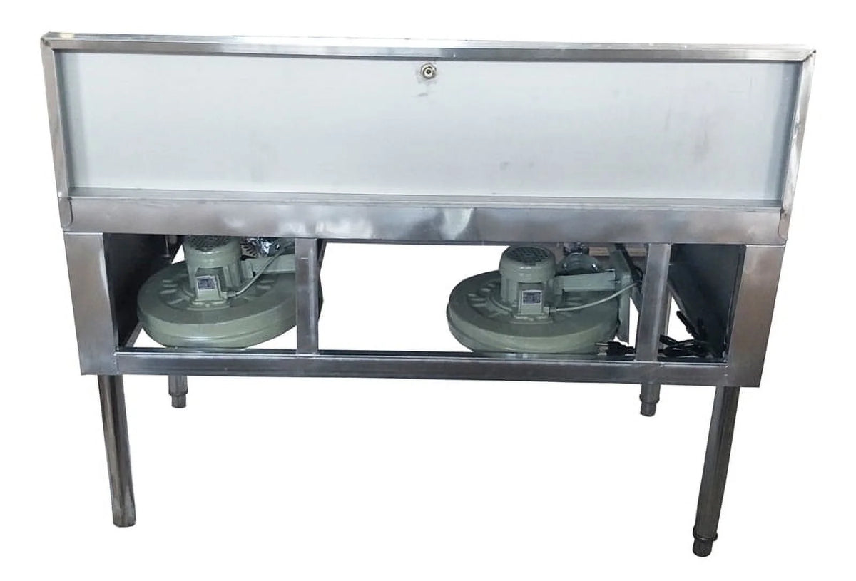 EQCOTWEA Commercial High Fire Gas Stove LPG Cooking Stove Double Burner Stainless Steel