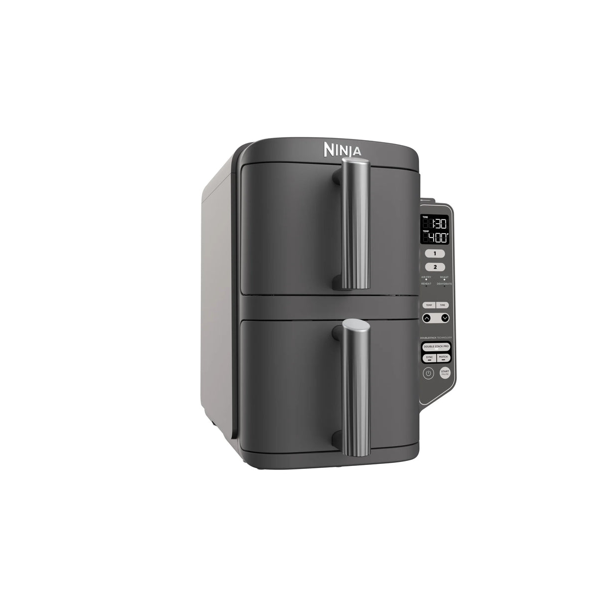 Ninja DoubleStack XL 2-Basket Air Fryer, DoubleStack Technology Cooks 4 Foods at Once, Space Saving Design, 10 QT, 4-in-1, Smart Finish & Match Cook, SL400