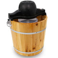 Elite Cuisine 4Qt. Old Fashioned Pine Bucket Electric/Manual Ice Cream Maker EIM-402