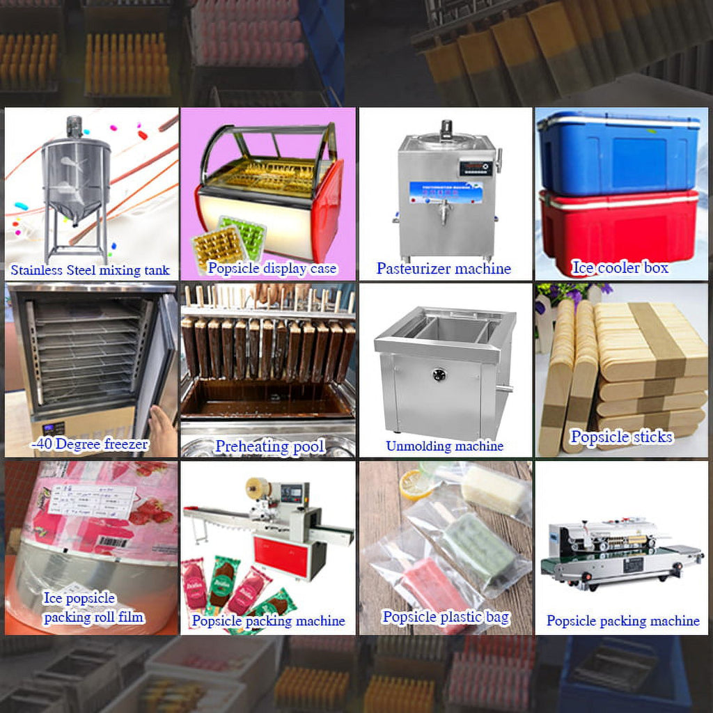 Kolice Commercial Slim Molds Popsicle Ice Cream Machine,Ice Bars, Ice Pops Maker-2 Mold Included