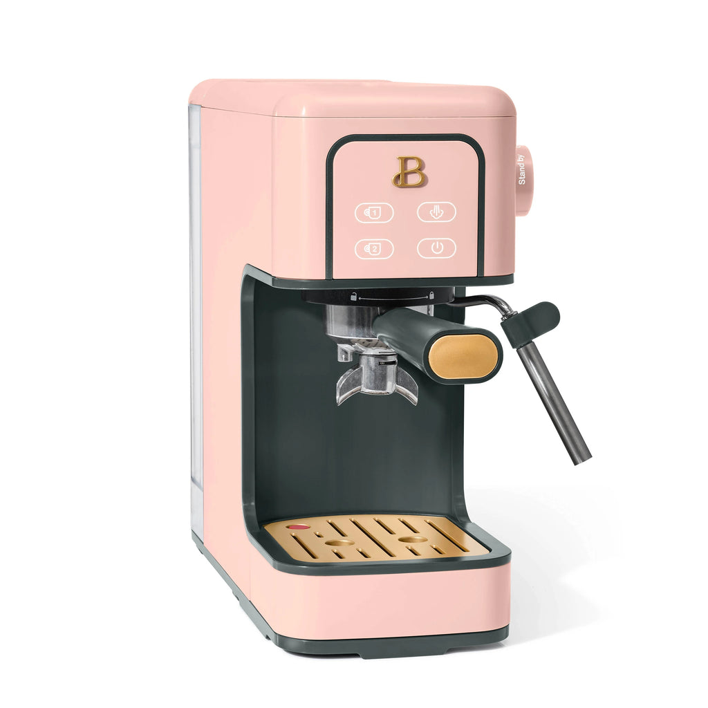 Beautiful Slim Espresso Machine with 20-Bar Pressure, Black Sesame by Drew Barrymore