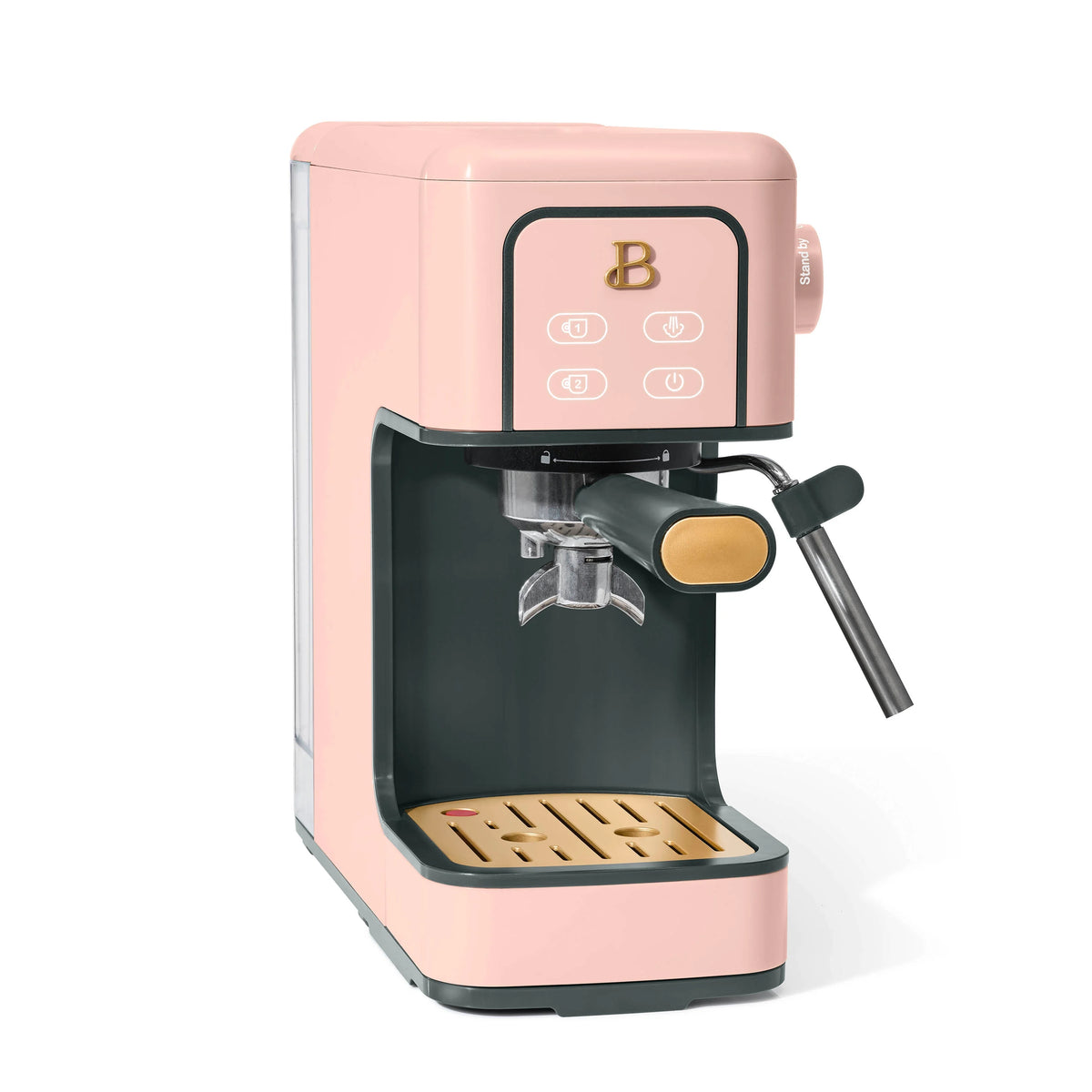 Beautiful Slim Espresso Machine with 20-Bar Pressure, Black Sesame by Drew Barrymore