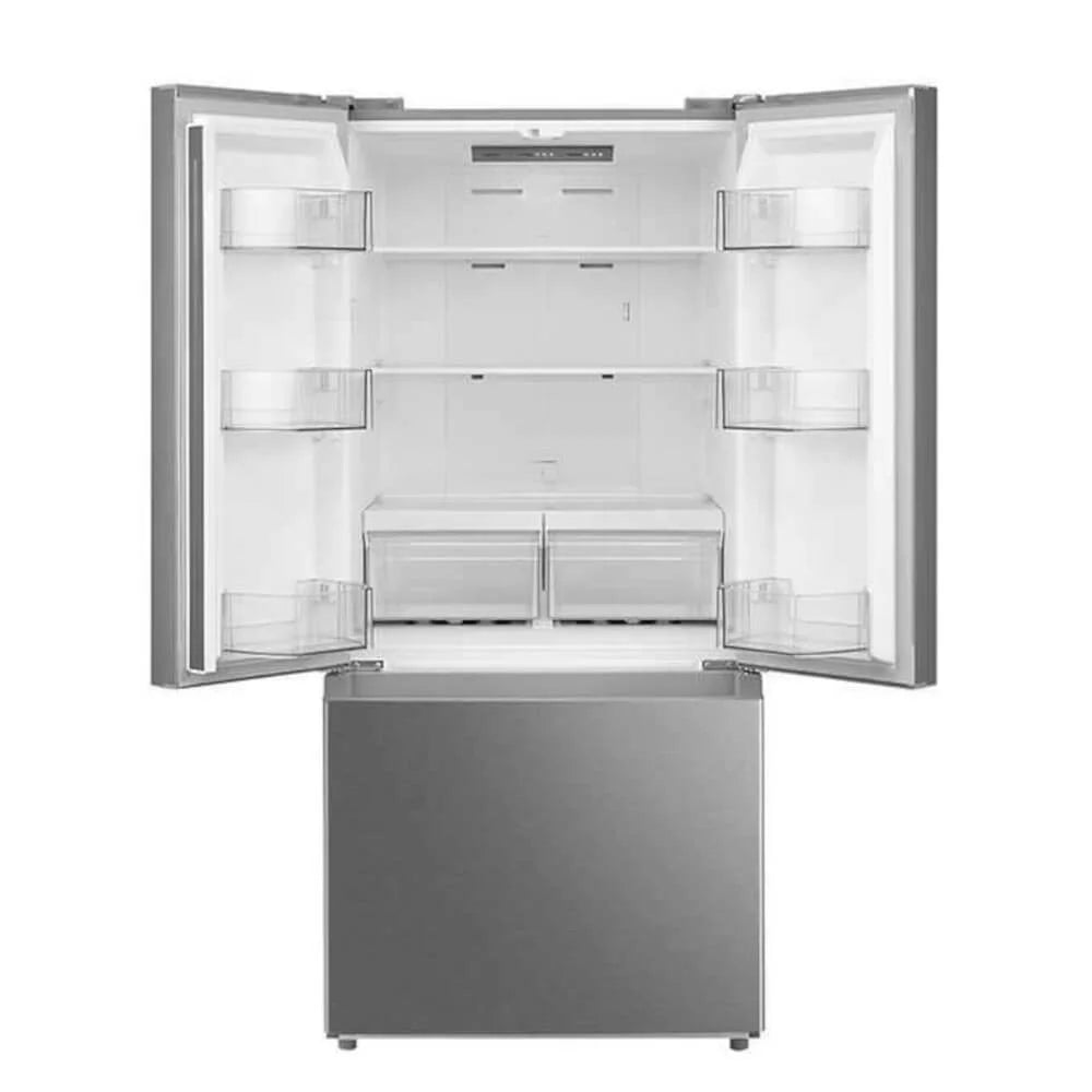 Midea Bottom Freezer French Door Refrigerator, Silver
