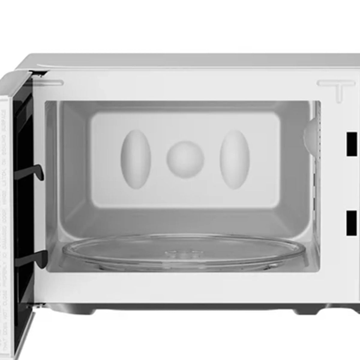Open Box Magic Chef 0.7 Cubic Feet 700 Watt Retro Countertop Microwave, White