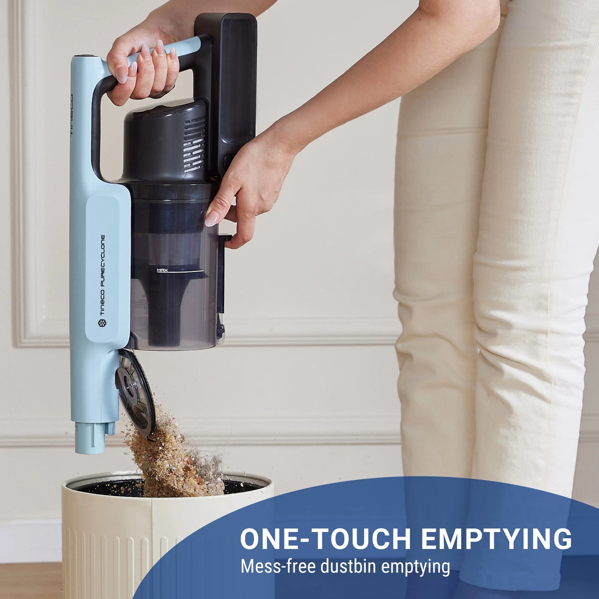 Tineco GO PET Cordless Vacuum with ZeroTangle Brush, 60 min Runtime, 1L Dustbin (GO301)
