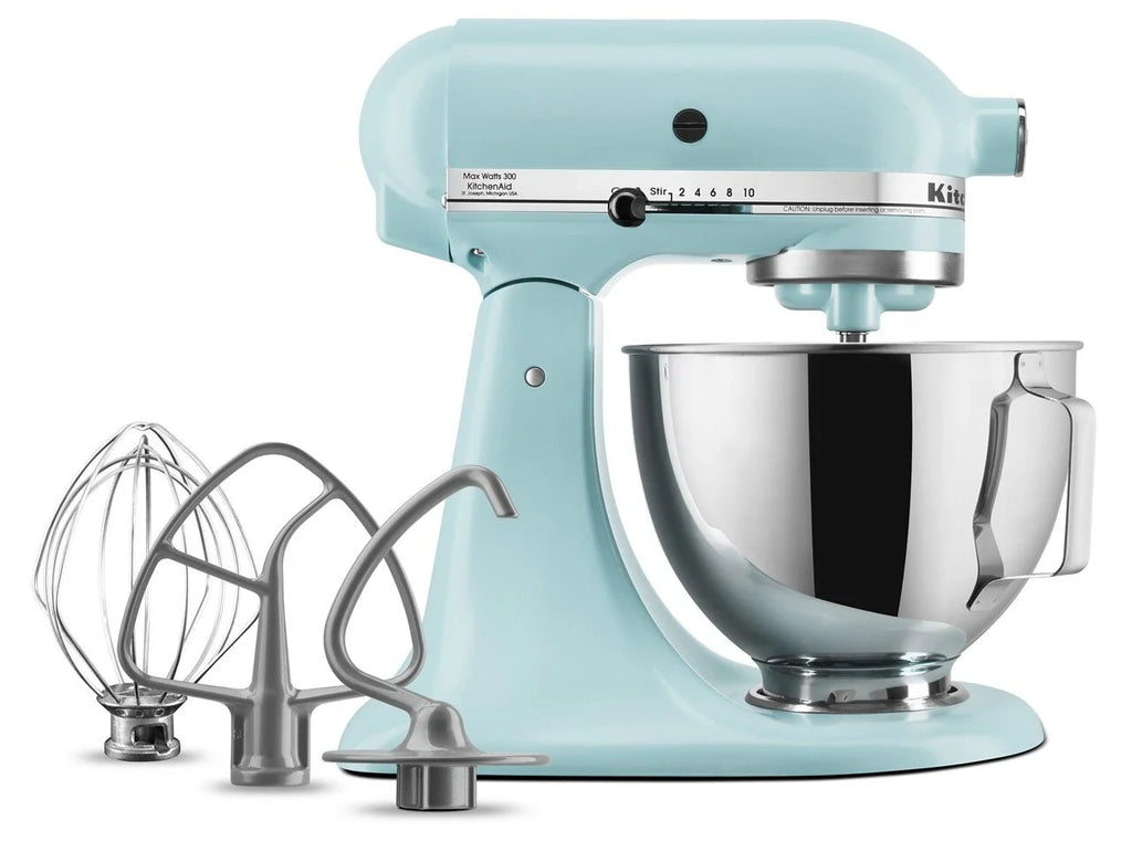 KitchenAid Deluxe Series 4.5 Quart Tilt-Head Stand Mixer with Stainless Bowl, Contour Silver, KSM97CU