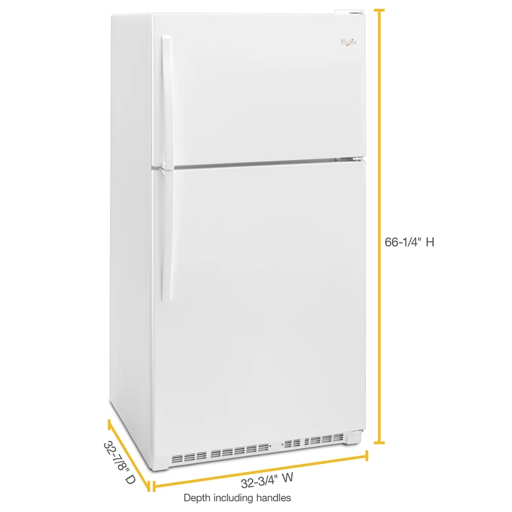 Whirlpool WRT311FZDW 20.5 Cu. Ft. White Top Freezer Refrigerator