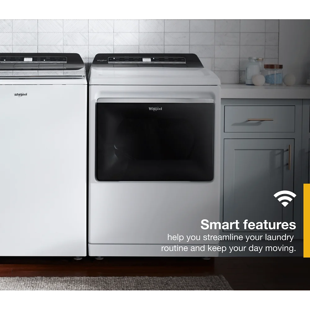 WHIRLPOOL WED8127LW top load matching electric dryer