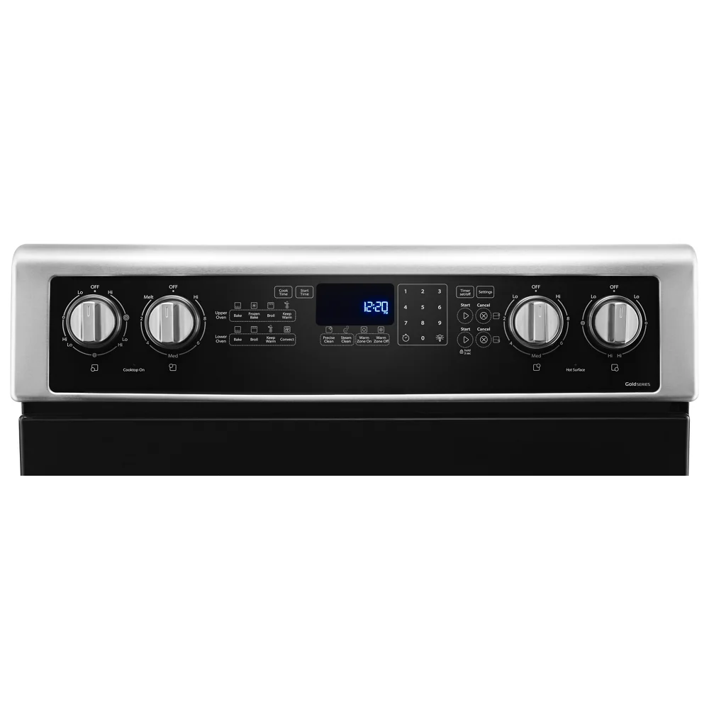 Whirlpool 30�� 6.7 cu ft Double Oven Gas Range in Stainless Steel
