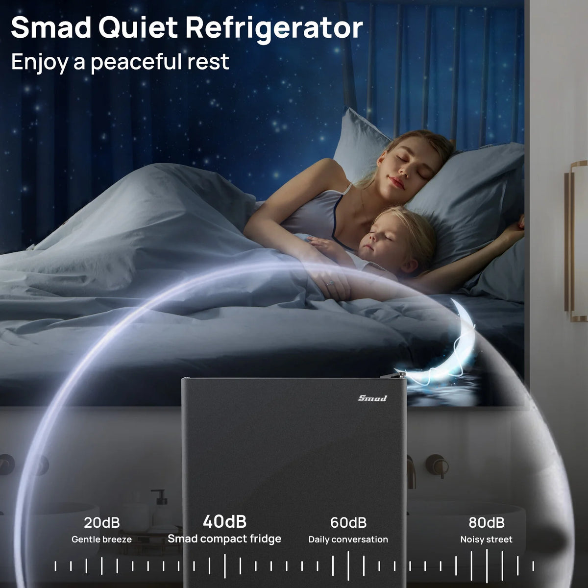 3.2 cu ft 115V Home Refrigerator 32~50a?? Compact Fridge Energy Saving Low Noise