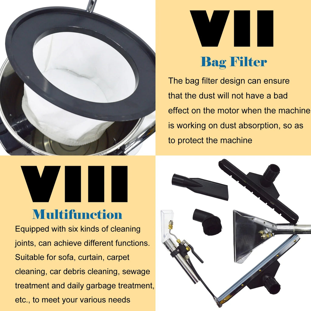 INTBUYING Carpet Cleaning Machine Carpet Extractor 30L/40L/60L/80L 110V/220V
