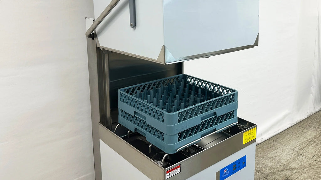 NSF 28 in. Single Rack Door Type Dishwasher, High Temp with Booster, 3-phrase 240V Freestanding Washer