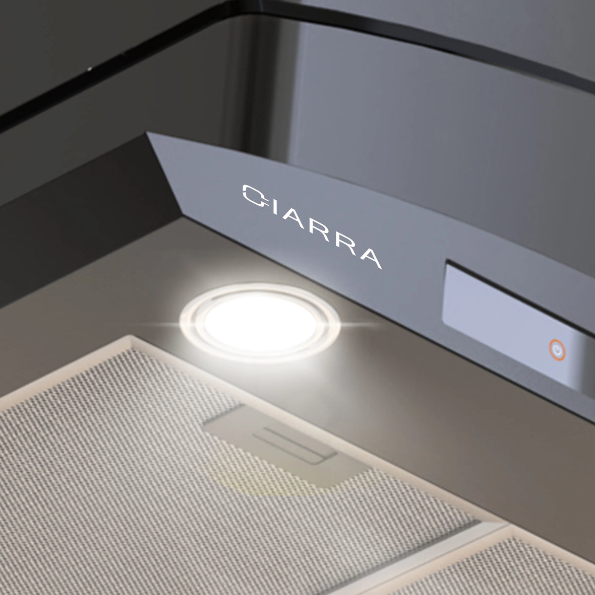 CIARRA Wall Mount Range Hood 30 inch with Tempered Glass 450 CFM Kitchen Vent Hood Ductless Ducted Convertible CAS50275
