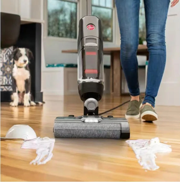 Streamline Corded Wet/Dry Hard Floor Cleaner and Vacuum Cleaner with Self Cleaning System for Sealed Hard Floors, Black