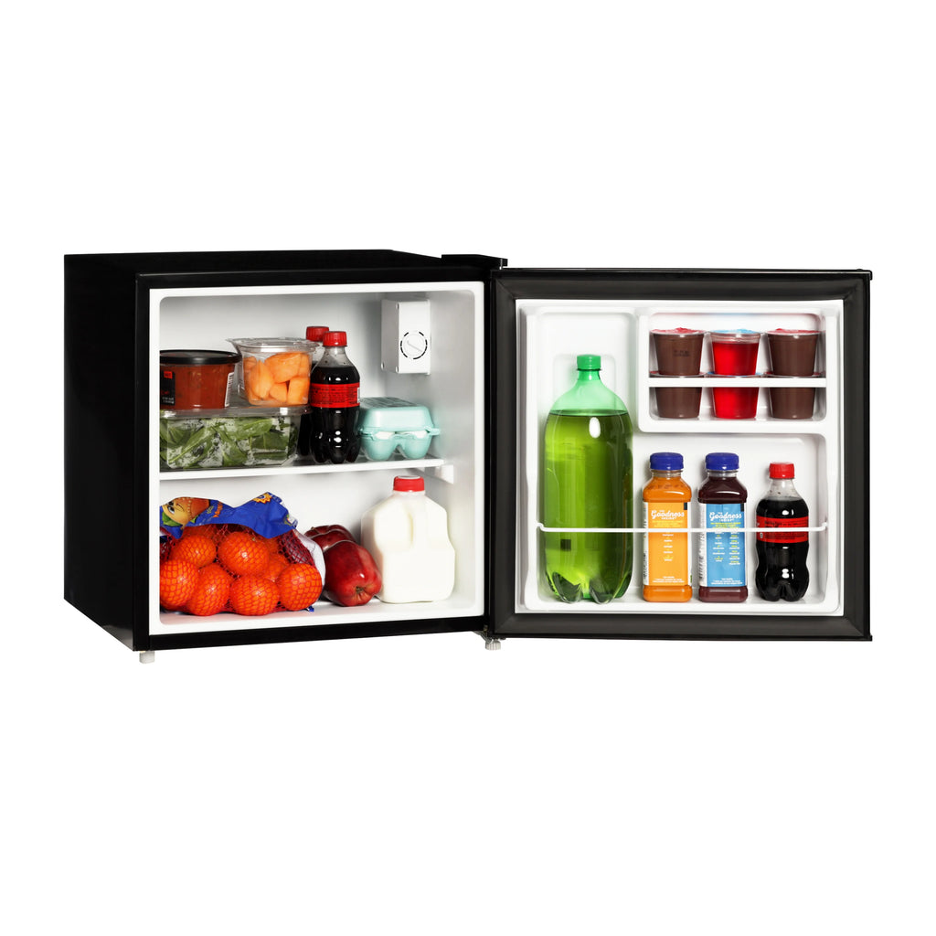 Mainstays 1.7 Cu. ft. Single Door Compact Refrigerator, Black, New