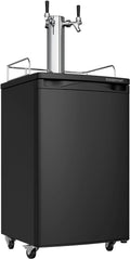 Edgestar Kc2000twin 20" Wide Dual Tap Kegerator For Full Size Kegs - Black