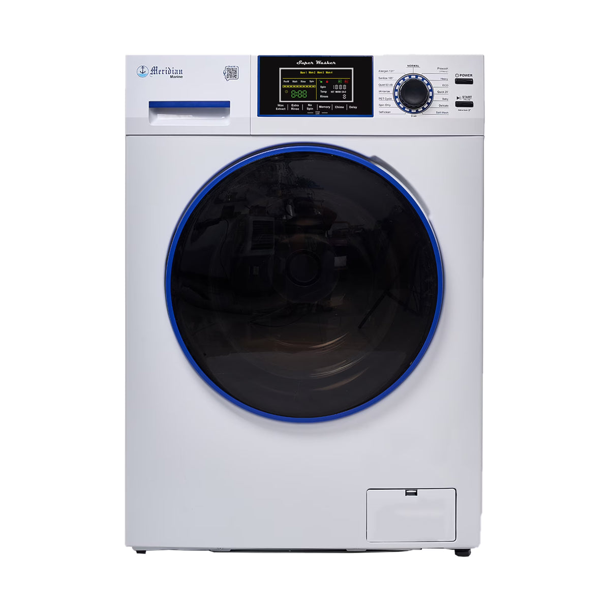 Marine Washer ANTI CORROSION 1.62 cf/15 lbs. 1400 RPM Salt Wash Sanitize 110V