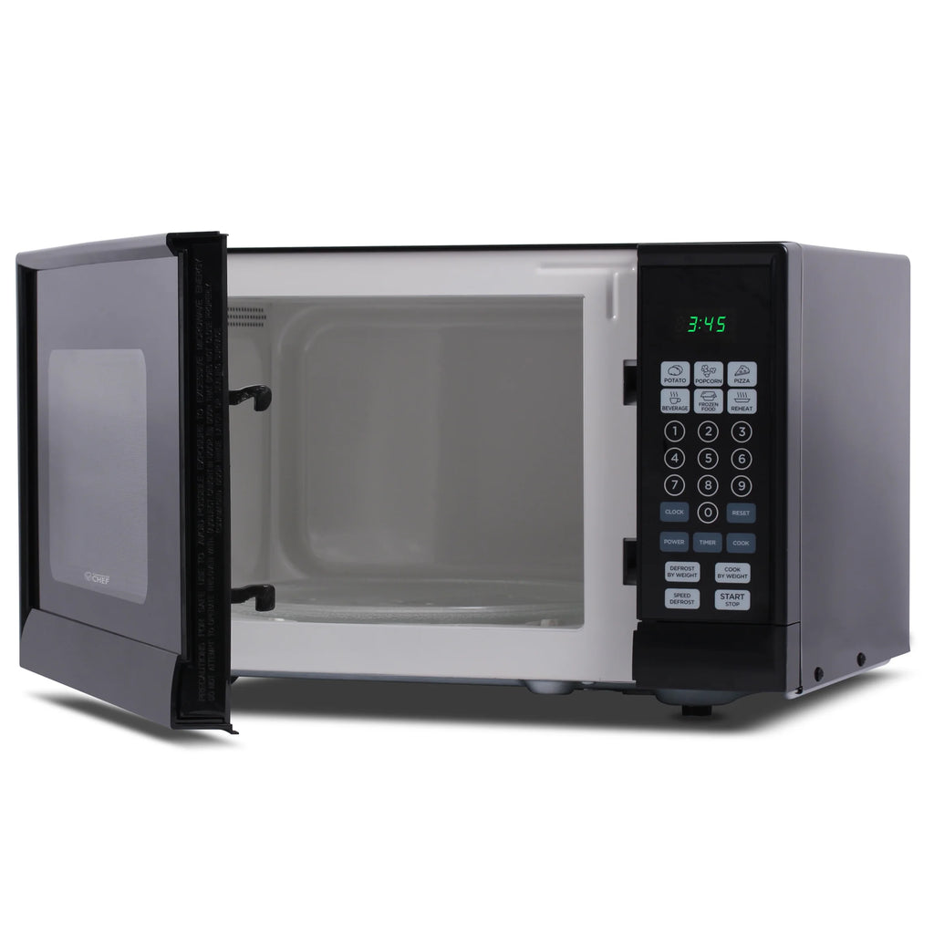 Commercial Chef 0.9 cu ft Counter Top Microwave, Black