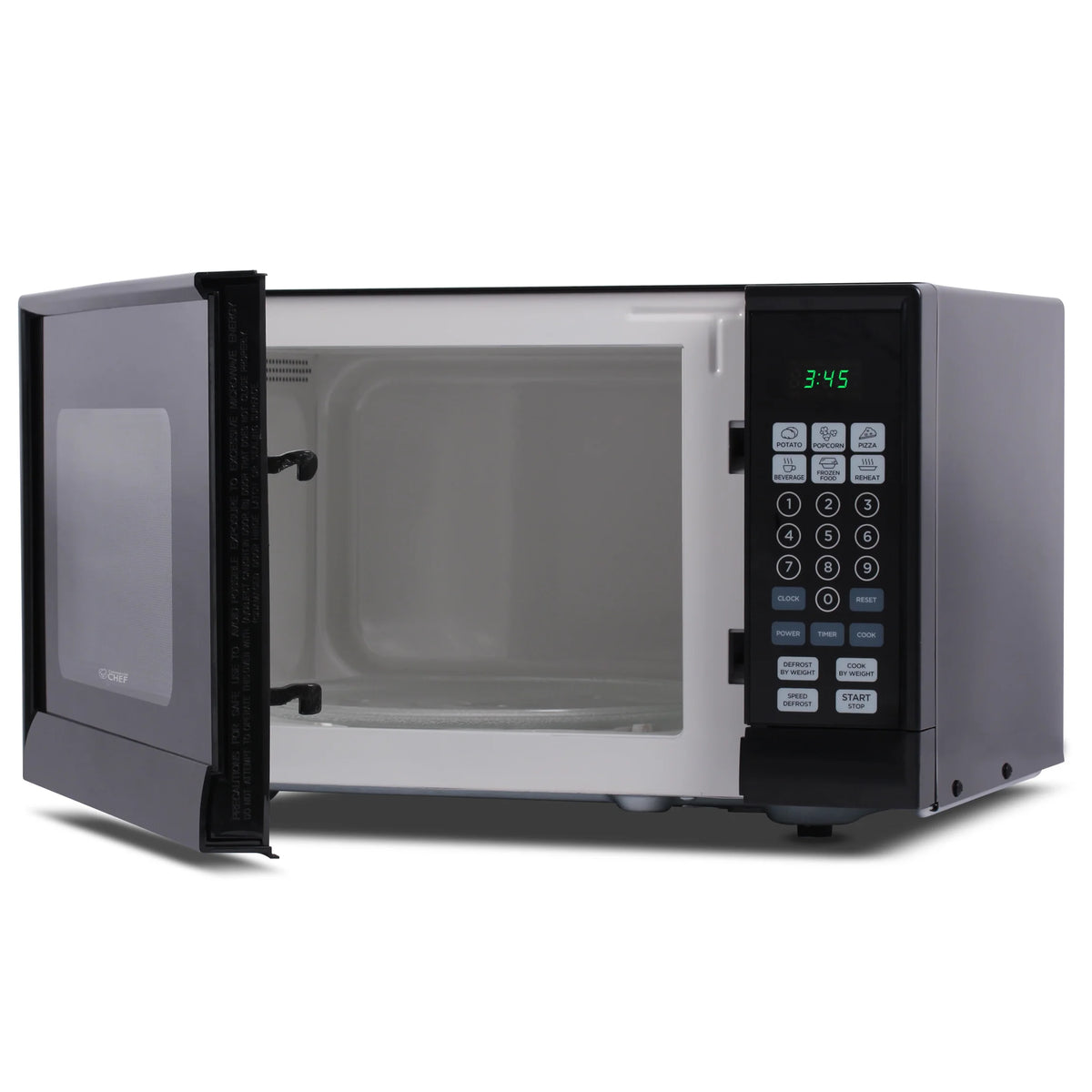 Commercial Chef 0.9 cu ft Counter Top Microwave, Black
