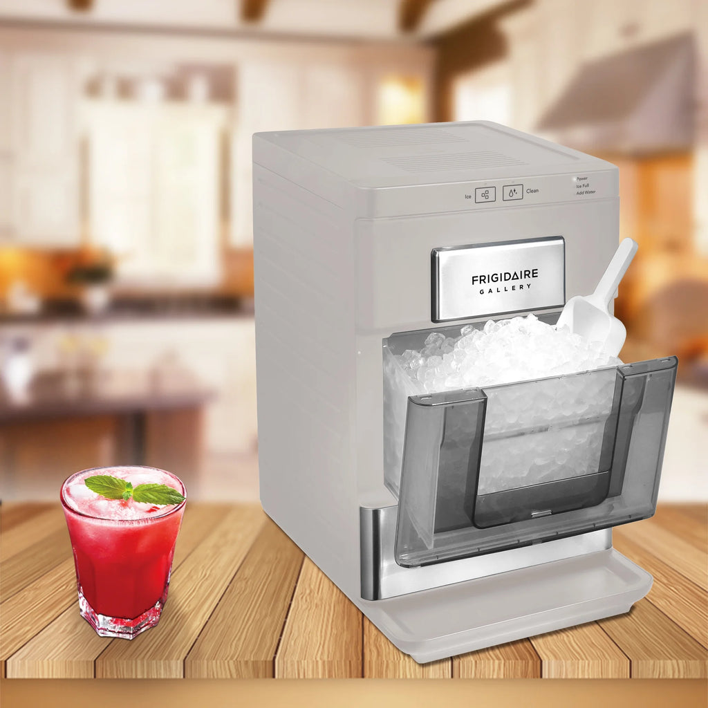 Frigidaire Gallery 33 lbs. Touchscreen Nugget Ice Maker - Stainless Steel Accent, EFIC220, Black