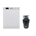 Equator 24 in Dishwasher 14 place + 3/4 HP Garbage Disposer QUIET 51dB 110V