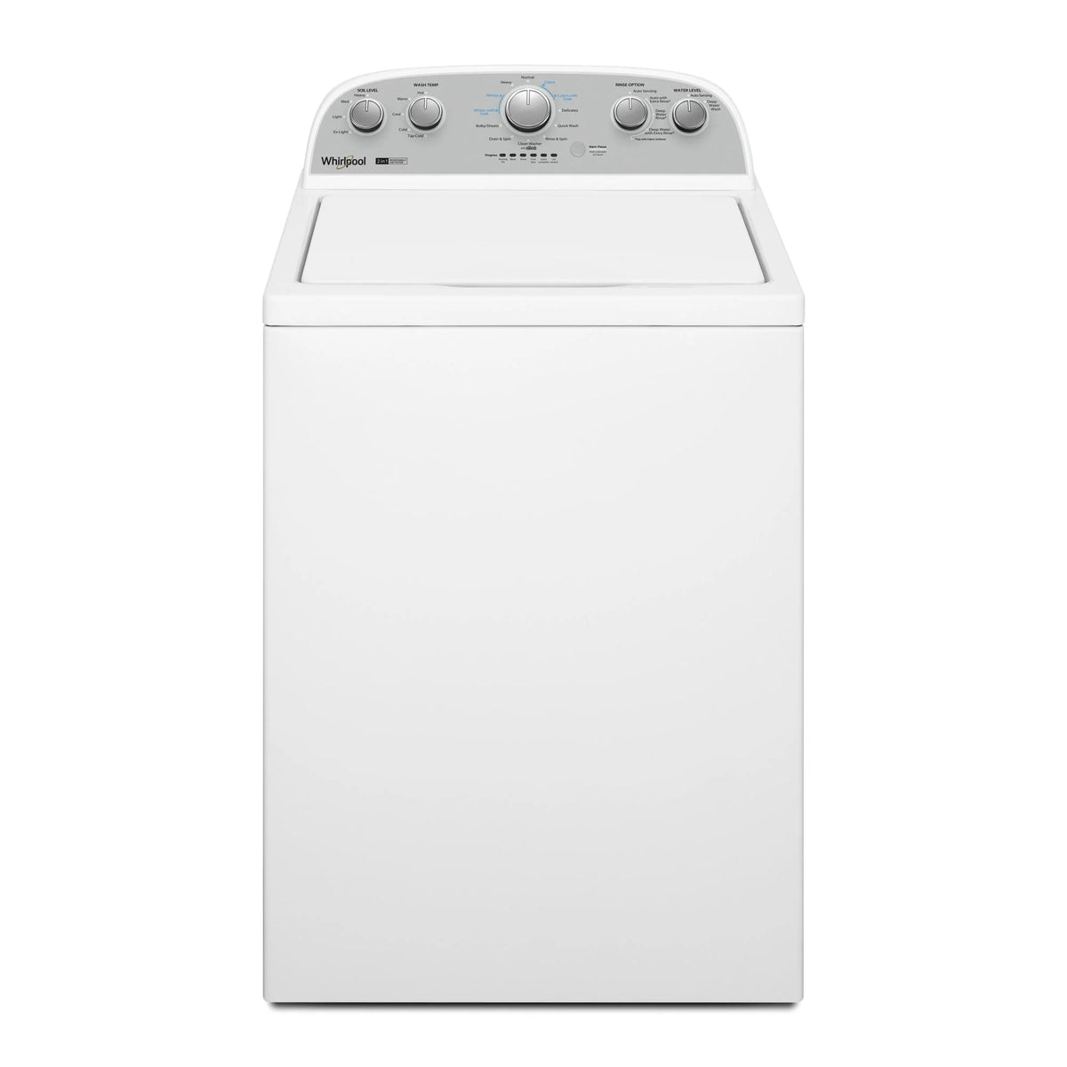 Whirlpool? Brand New WTW4957PW, 3.8-3.9 Cu. Ft. 2 in 1 Top Load Washer with Removable Agitator Capacity 3.8 Cu ft