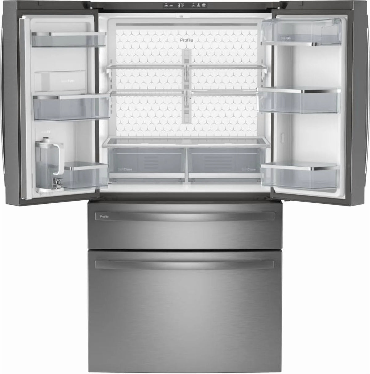 GE Profile PJE23BYWFS 36 Inch Counter-Depth Smart 4-Door French-Door Refrigerator with 23.2 cu. ft. Capacity Stainless Steel
