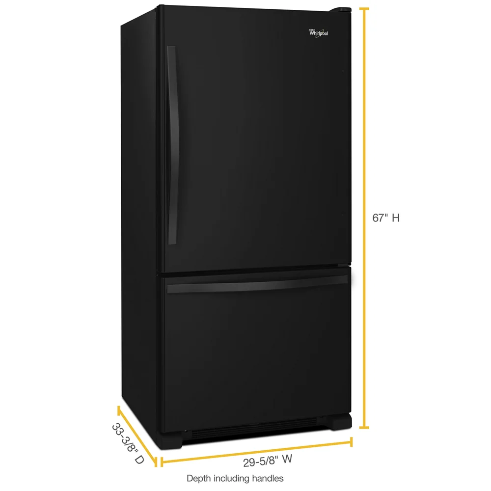 Whirlpool WRB329DMBB 18.7 Cu. Ft. Freestanding Bottom Freezer Refrigerator