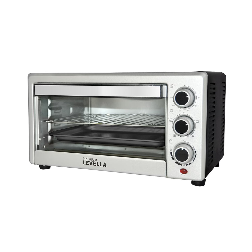 Premium Levella 0.7 Cubic Foot 6-Slice Toaster Oven Silver PTO210C