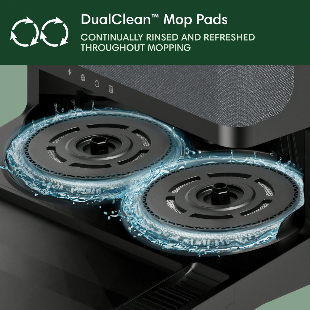 iRobot Roomba Plus 505 Combo Robot Vacuum & Mop AutoWash Dock, 2in1, Carpet & Hard Floors, Self Empties, Pads Extend, LiDAR, No Mopping Carpets, Heated Pad Drying, Model N185020
